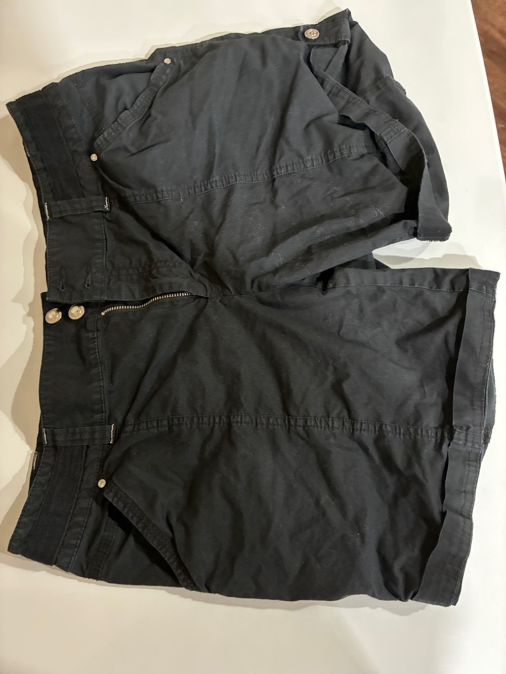 INC International Concepts Black High-Waist Cargo Shorts